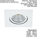 Wall & Ceiling Flush Downlight White Recess Spotlight 6W Built in LED Loops