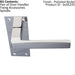 PAIR Straight Square Lever on Slim Latch Backplate 150 x 50mm Polished Nickel Loops