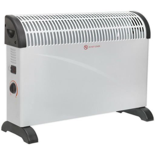 2000W Convector Heater - Rotary Thermostat - 3 Heat Settings - 230V Supply Loops