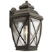 Outdoor IP44 1 Bulb Wall Light Lantern Olde Bronze LED E27 60W d01822 Loops