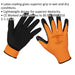PAIR Latex Coated Foam Gloves - Large - Improved Grip Lightweight Safety Loops