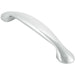 Flared Cabinet Pull Handle 165.5 x 23mm 128mm Fixing Centres Chrome Loops