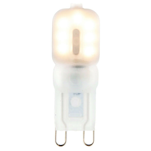 2.5W LED G9 Light Bulb Frosted Warm White 3000K 200 Lumen Mini Small Indoor Lamp Loops