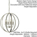 Hanging Ceiling Pendant Light Bright Nickel Globe Shade 6 Bulb Orb Loop Lamp Loops