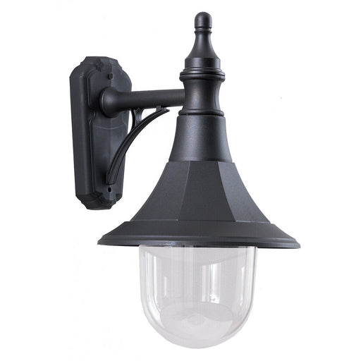 Outdoor IP44 Wall Light Black Polycarbonate LED E27 100W Loops