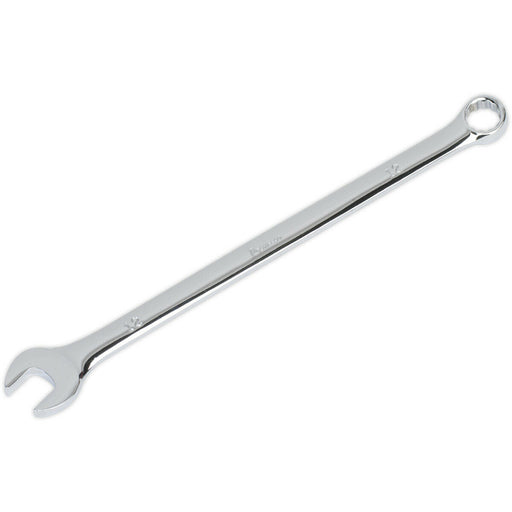 12mm x 225mm Extra Long Combination Spanner -  Chrome Vanadium Steel Nut Wrench Loops