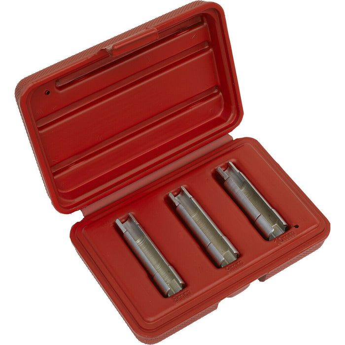 3 Piece Glow Plug Socket Set - 8mm 9mm & 10mm Sockets - Remove & Install Plugs Loops