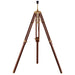 Adjustable Tripod Floor Lamp Mango Wood Standing Height Living Room Light Base Loops