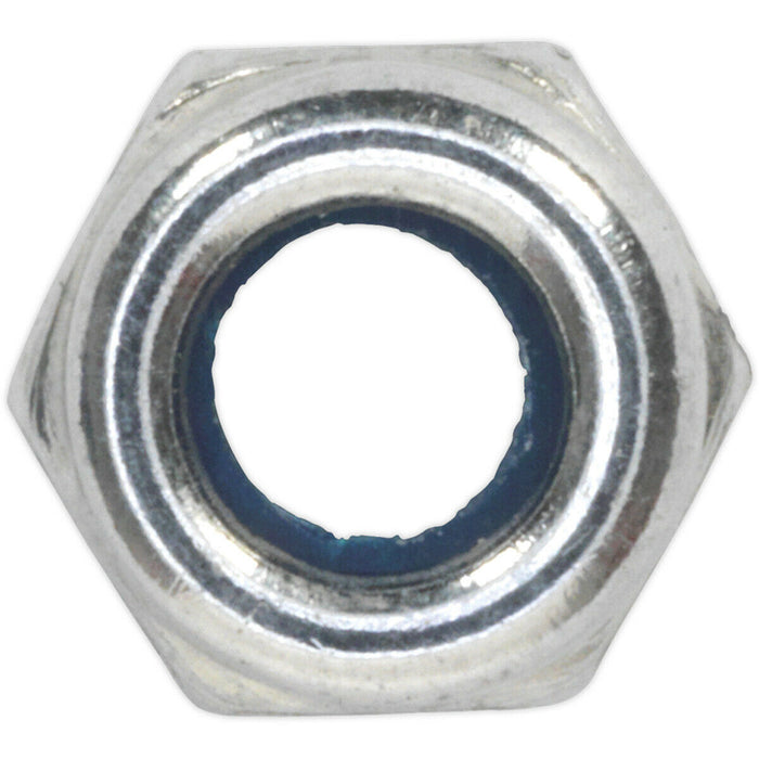 100 PACK - Zinc Plated Nylon Locknut Bolt - 0.7mm Pitch - M4 - DIN 982 - Metric Loops