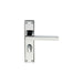 2x PAIR Straight Square Handle on Bathroom Backplate 180 x 40mm Polished Chrome Loops