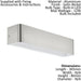 2 PACK Wall Light Satin Nickel Front Cover Oblong Box Structure LED 12W Inc Loops