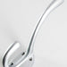 Heavyweight One Piece Hat & Coat Hook 76mm Projection Satin Chrome Loops