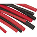 180 Piece Heat Shrink Tubing Assortment - 50 & 100mm Lengths - Black & Red Loops