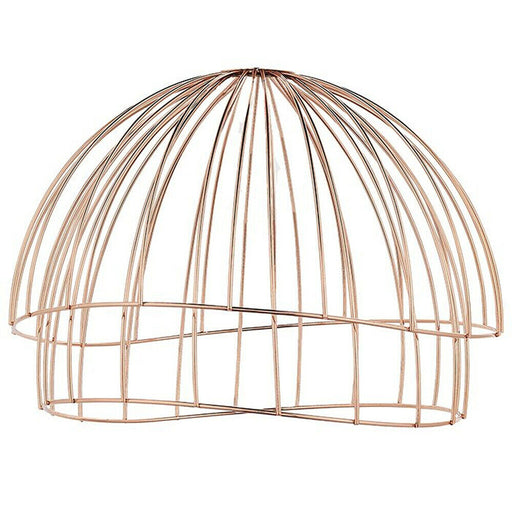 Hanging Ceiling Pendant Light Shade Copper Geometric Wire Frame Dome Bowl Cage Loops