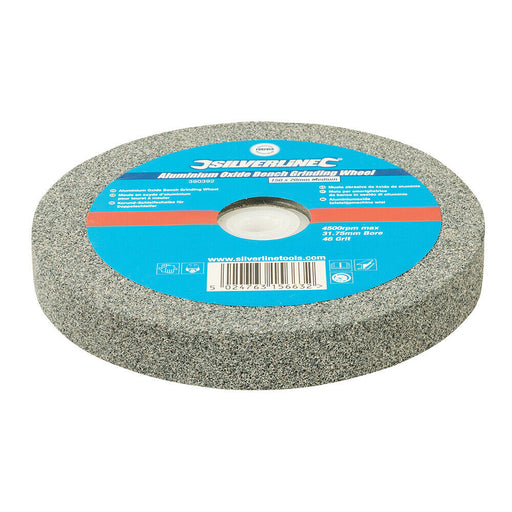 150mm Bench Grinding Wheel & Bore Adapters 46 Grit Aluminium Oxide Sharpening Loops