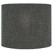 18" Straight Sided Drum Cylinder Lamp Shade Charcoal Heavy Weave Fabric Cover Loops
