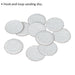 10 PACK - 50mm Hook & Loop Mini Sanding Discs - 120 Grit Aluminium Oxide Sheet Loops
