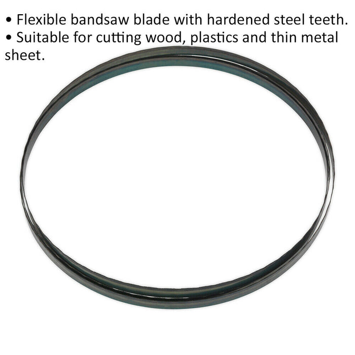 2400 x 12 x 0.6mm Bandsaw Blade Hardened Steel Teeth 24 TPI Wood Plastic Metal Loops