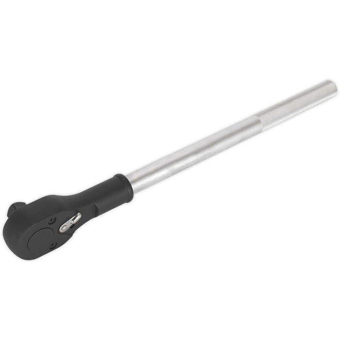 500mm 24-Tooth Flip Reverse Ratchet Wrench - 3/4 Inch Sq Drive - Pear-Head Loops