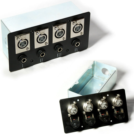 XLR+ 6.35mm Socket Mic Audio Outlet Wall Face Plate Box Loops
