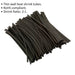 100 Piece Black Heat Shrink Tubing Assortment - 200mm Length - Thin Walled Loops