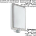 IP44 Outdoor Wall Light & PIR Sensor Stainless Steel Square 1 x 28W E27 Bulb Loops