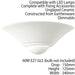 2 PACK Dimmable LED Wall Light Unglazed Ceramic Shell Dome Fitting Lounge Lamp Loops