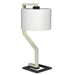 Table Lamp Light Ivory Shade Cream And Dark Grey Painted Metal Base LED E27 60W Loops