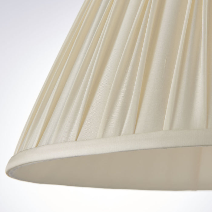 Tapered Cylinder Lamp Shade - Ivory Silk - 60W E27 or B22 - Living Room - e10069 Loops