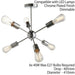 Semi Flush Ceiling Lamp Polished Chrome 6x Bulb Multi Light Modern Burst Rod Bar Loops