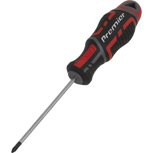 PREMIUM Phillips 0 x 75mm Screwdriver - Ergonomic Soft Grip - Magnetic Tip Loops