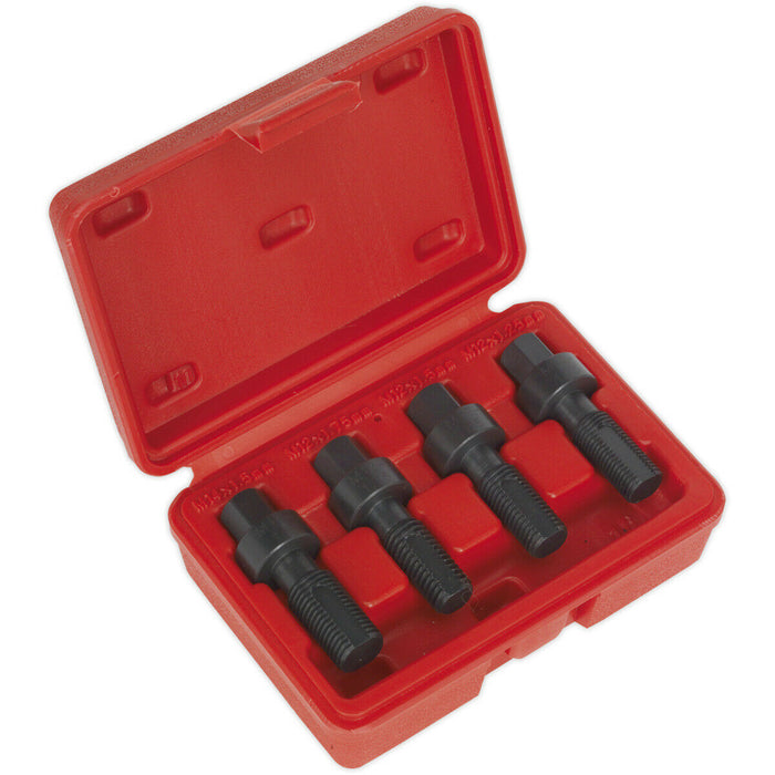 M12 & M14 Wheel Bolt Thread Chasers - Rim / Hub Cleaning & Repair Tool Set Loops