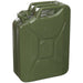 20 Litre Jerry Can - Leak-Proof Bayonet Closure - Fuel Resistant Lining - Green Loops