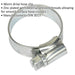 30 PACK Zinc Plated Hose Clip - 19 to 29mm Diameter - External Pressed Threads Loops