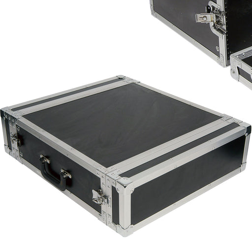 19" 2U Equipment Patch Panel Flight Case Transit Storage Handle DJ PA Mixer Box Loops