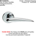 4x PAIR Straight Tapered Handle on Round Rose Concealed Fix Polished Chrome Loops