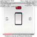 2 PACK 1 Gang 20A DP Switch & Neon Light SATIN STEEL & Black Trim Appliances Loops