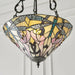 Tiffany Glass Hanging Ceiling Pendant Light Bronze Dragonfly 3 Lamp Shade i00074 Loops