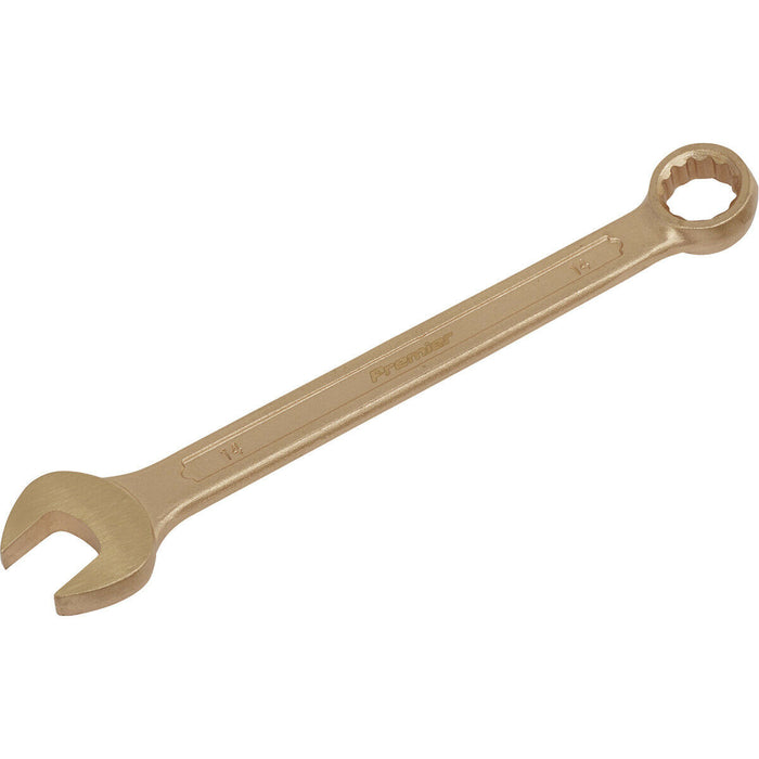 14mm Non-Sparking Combination Spanner - Open-End & 12-Point WallDrive Ring Loops