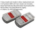 PAIR 12V LED Rear Rectangular Lamp Clusters - 6 Function SMD LED - Towing Light Loops