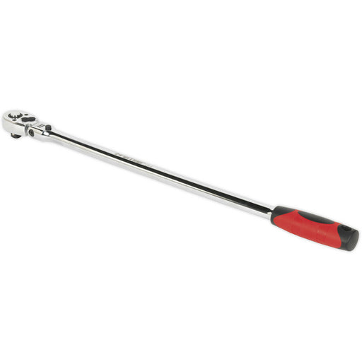 600mm Extra-Long Flexi-Head Ratchet Wrench - 1/2" Sq Drive - 72-Tooth Pear Head Loops