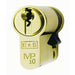 42mm Euro Single Cylinder Lock Master Key 10 Pin Polished Brass Door Lock Loops