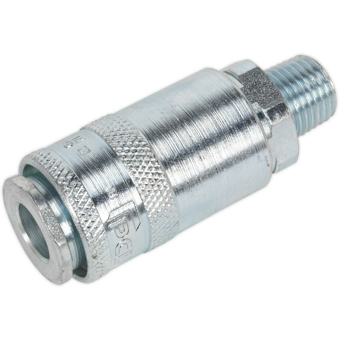 1/4 Inch BSPT Coupling Body - Male Thread - 100 psi Free Airflow Rate - Workshop Loops