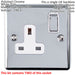 CHROME Bedroom Socket & Switch Set- 1x Light Switch & 2x UK Power Sockets Loops