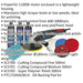 PREMIUM 180mm Electric Polisher & Compounding Kit - 230V 1100W 3x Buffing Heads Loops