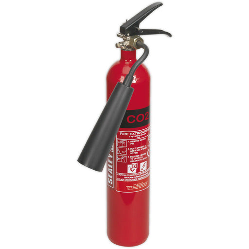2kg Carbon Dioxide Fire Extinguisher - Lightweight Aluminium - Refillable Loops