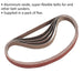 5 PACK - 10mm x 330mm Sanding Belts - 100 Grit Aluminium Oxide Slim Detail Loop Loops