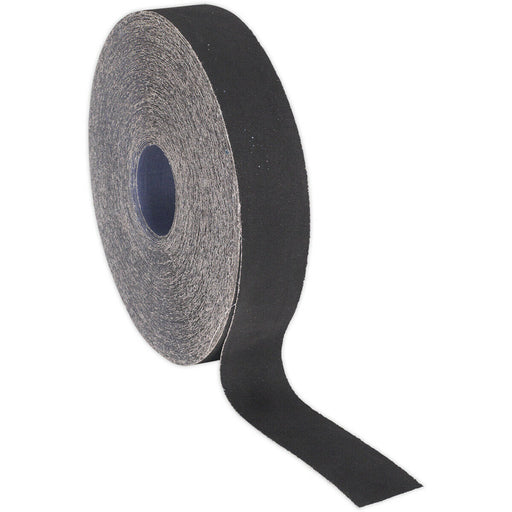 Blue Twill Emery Roll - 25mm x 50m - Flexible & Tear Resistant - 60 Grit Loops