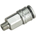 1/4" BSPT Male Coupling Body - 100 psi Free Airflow Rate - Hardened Steel Loops