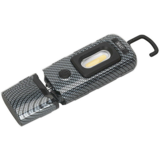 Swivel Inspection Light - 3W COB & 1W SMD LED - Rechargeable - Carbon Fibre Loops
